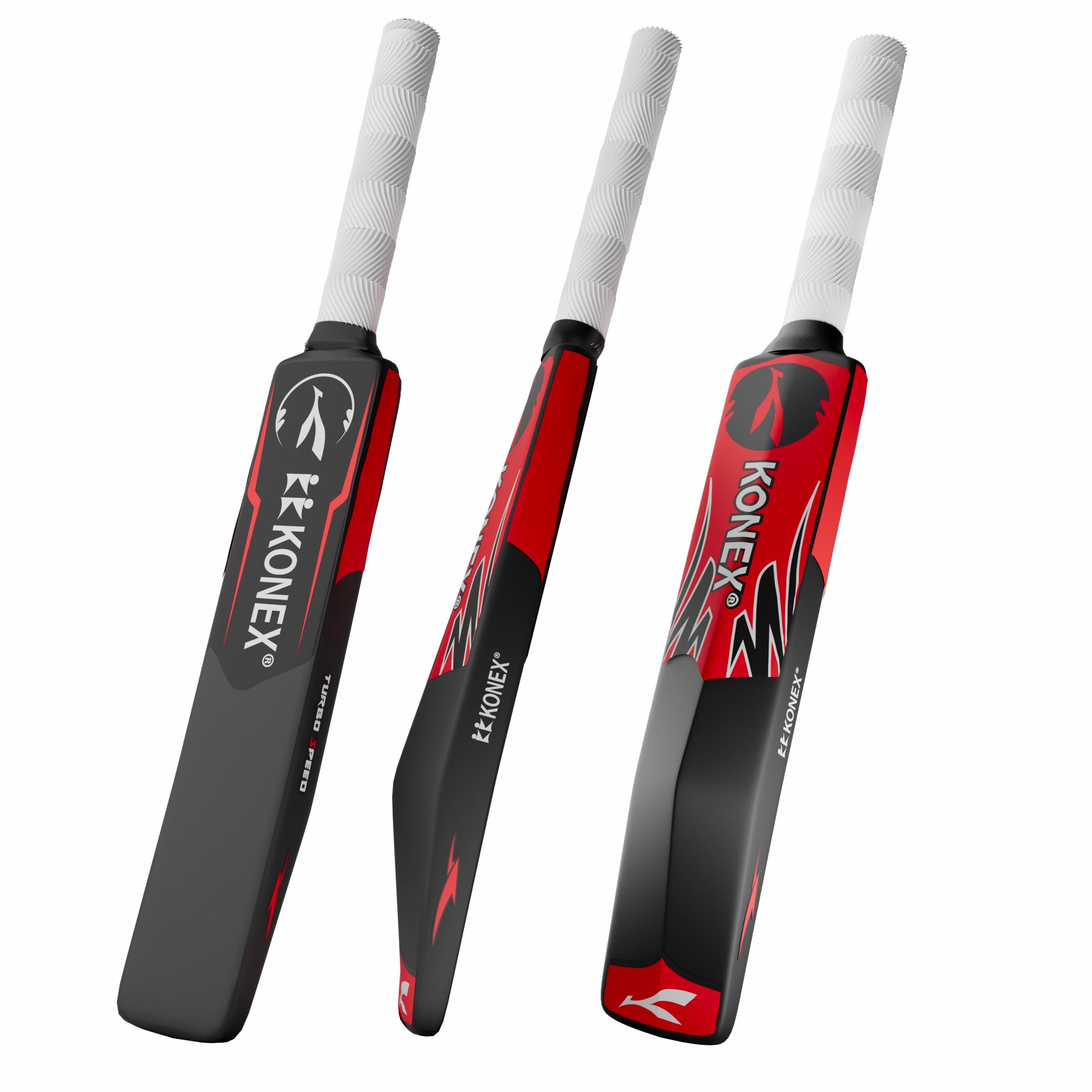 Konex Full Size Plastic Cricket Bat for Adults | Lightweight & Durable Bat with Non-Slip Grip | Ideal for Batting Practice & Tournament - (Black)-picture-25