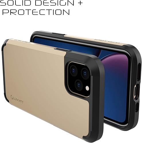 Miniatura 4 de Luvvitt Ultra Armor - Funda diseñada para iPhone 11 Pro 2019 con placa de metal extraíble para soporte magnético (la base de montaje de teléfono