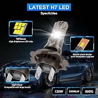 Sycreek H7 LED fényszóró izzó 32000 lm 6000K fehér 120W 5