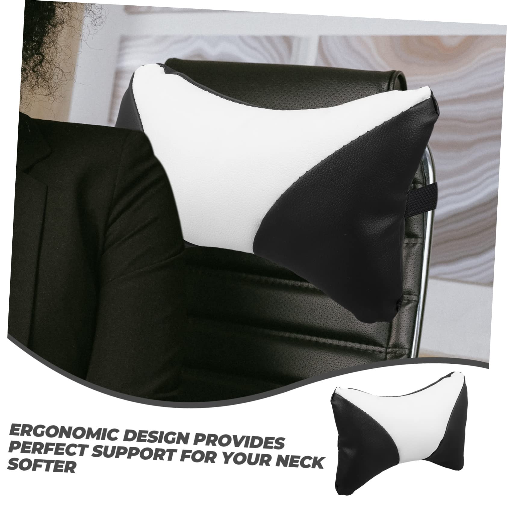 CHILDWEET Almohada Soporte Cervical para Reposacabezas de Silla de Oficina Suave y Fácil de Instalar Cojín Cómodo para Cuello Adecuado para Viajes y Uso en Coche