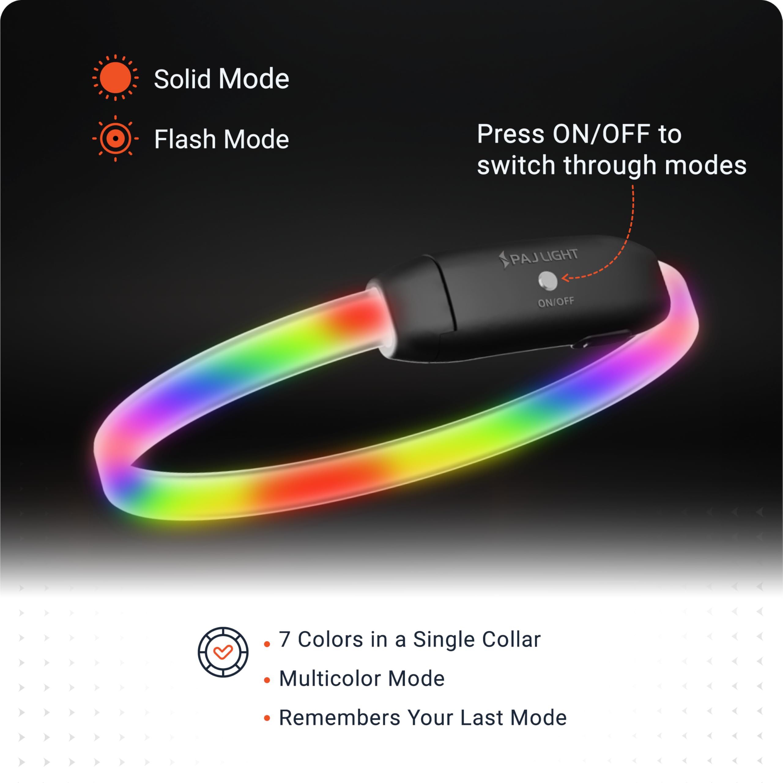 PAJ GPS Dog Tracker 4G Real-Time Tracking Device with Runaway Alerts and Light LED Glowing Dog Collar with 7 Color Modes and Waterproof Smart App Health Activity, Can Fit 7.8" to 27", Black — Bundle - image 4