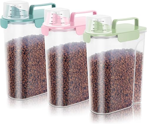 Miniatura 14 de Contenedor de almacenamiento de alimentos para perros y gatos de 5 a 7 libras con boquilla grande mejorada, sin BPA, 4 sellos a presión, recipientes