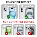 POPIO Military-Grade Gorilla Tempered Glass For iPhone 15 / iPhone 16 | 9H Hardness, Edge-to-Edge, Bubble-Free gallery image