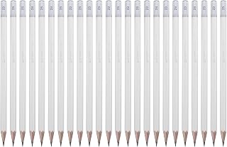 PATIKIL 24 Pcs Drawing Pencils for Sketching, 2B Sketch Pencils for Drawing, Graphite Art Pencil Set Professional White Wood Pen Resistant Lead for Painting Shading Artist Office Supplies