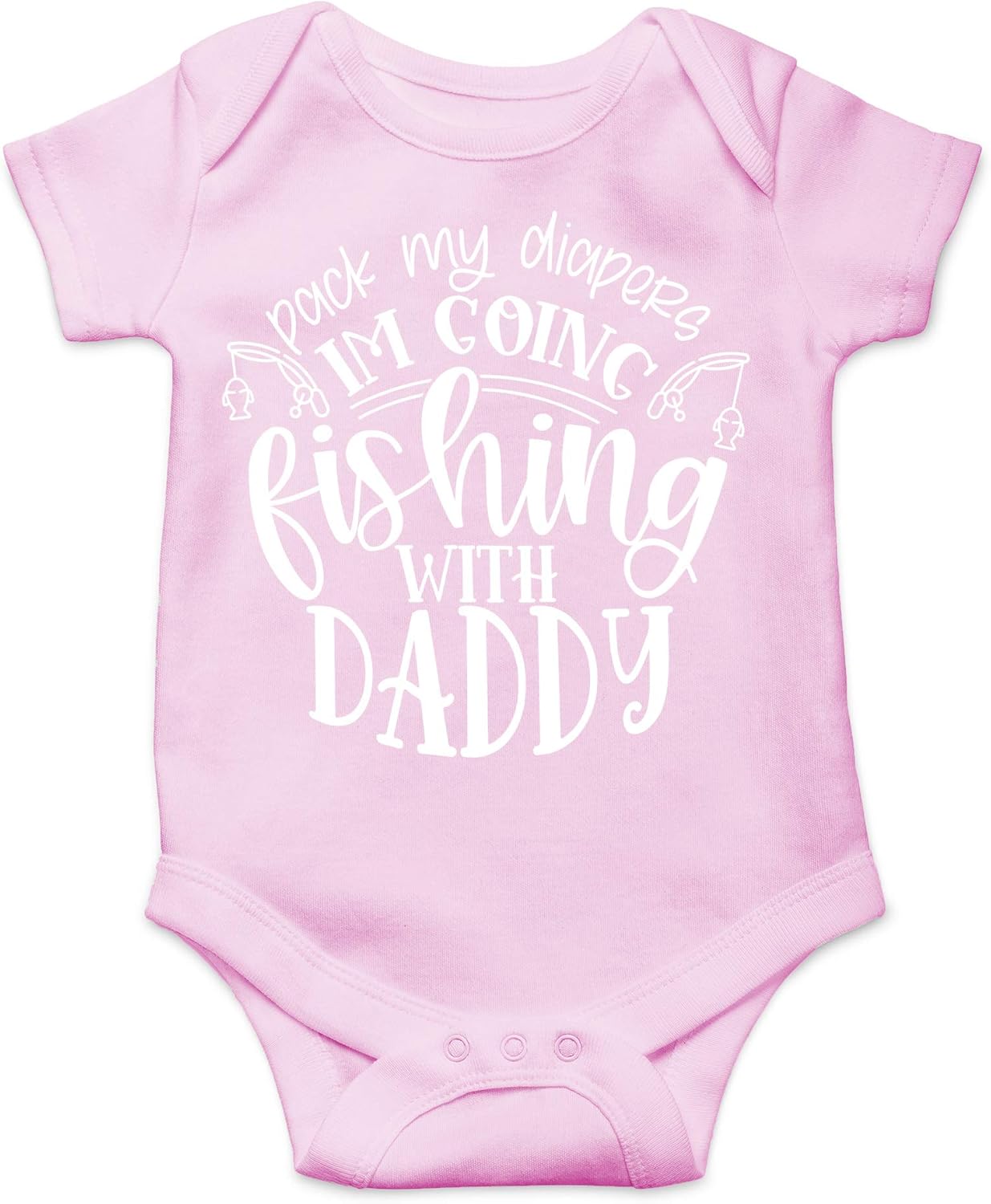 CBTwear Pack My Diapers Going Fishing With Daddy - Baby Clothes - Funny Newborn Bodysuit Outfits for Boys and Girls