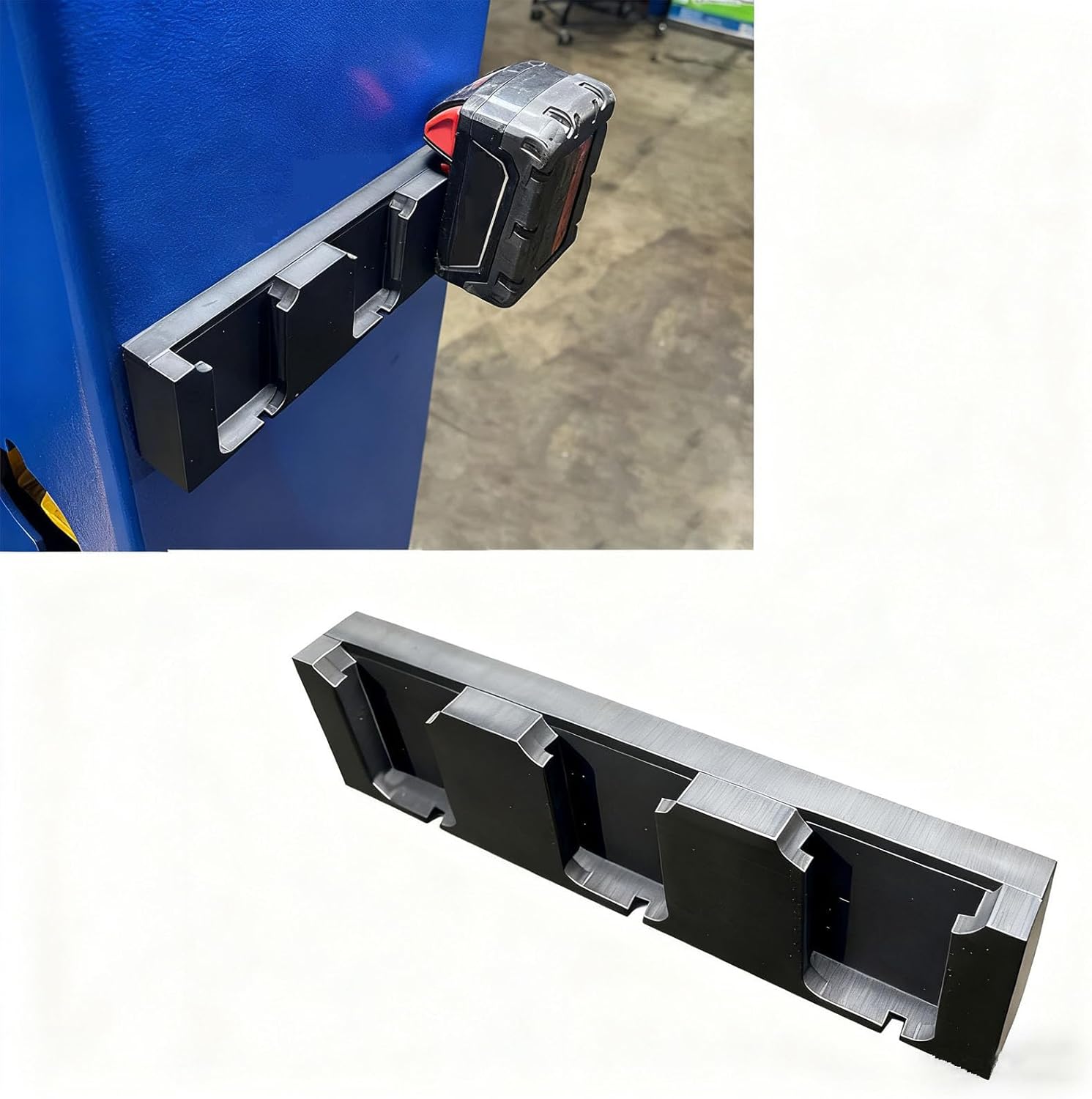 for Milwaukee M18 Compatible Magnetic Battery Holder - Secure Tool Storage Mount for Workshop Organization
