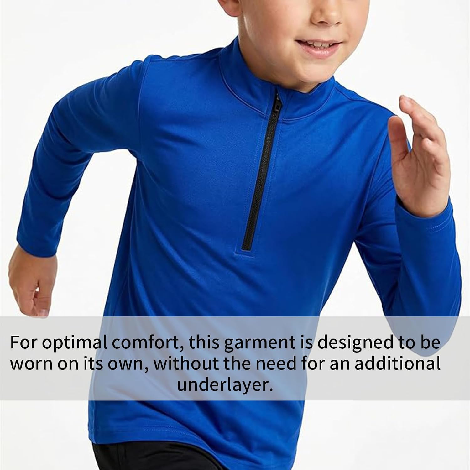 Kids' Quarter Zip Fleece Pullover Thermal Running Shirts Lightweight Sweatshirt Long Sleeve Polo Shirt
