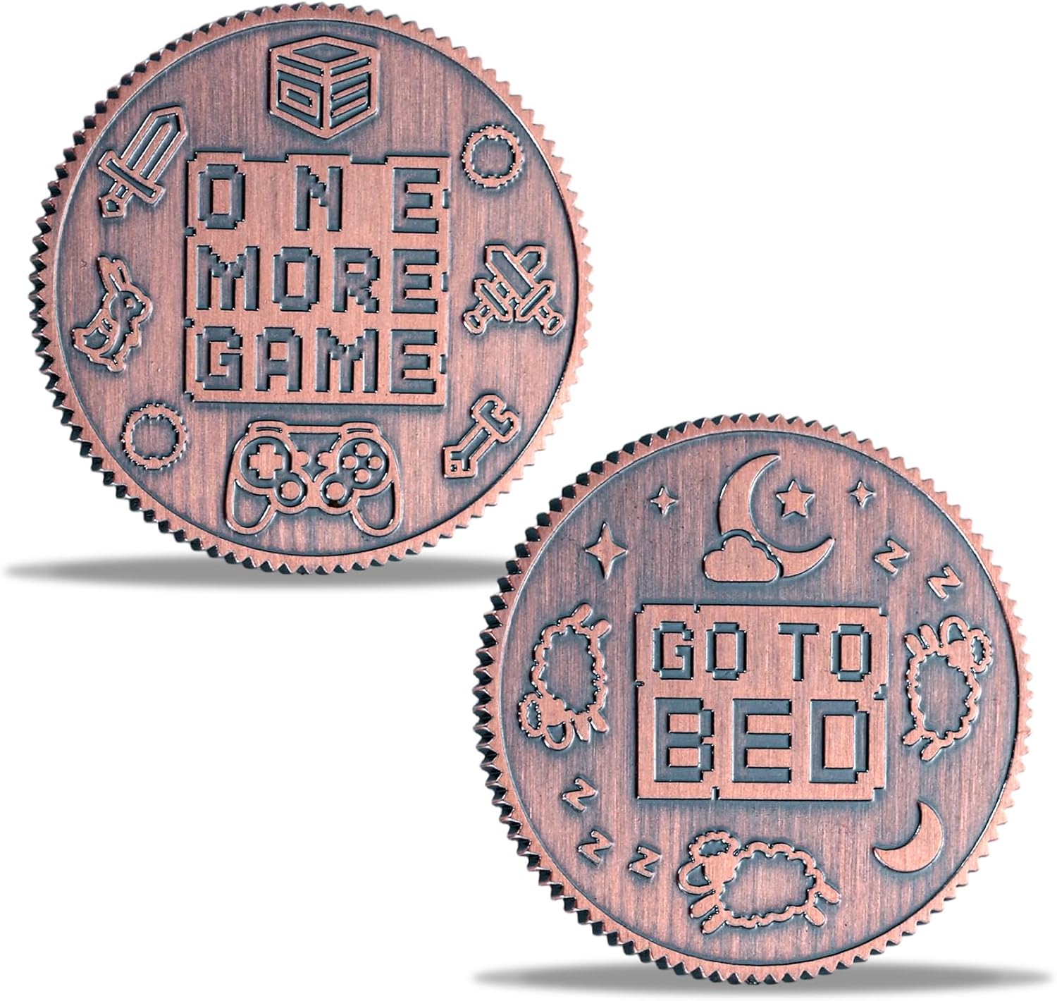 Funny Gamer Gifts for Men - Double Sided Decision Maker Coin for Boyfriend, Husband Gamers, Stress-Relieving Gaming Accessories for Birthday, Christmas Valentines Basket Gamer Easter Basket Stuffers