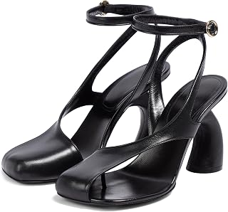 Yishaweiqi Women's Bridal Heeled Sandals Square Toe High Heels Buckle Ankle Strap Dress Pumps