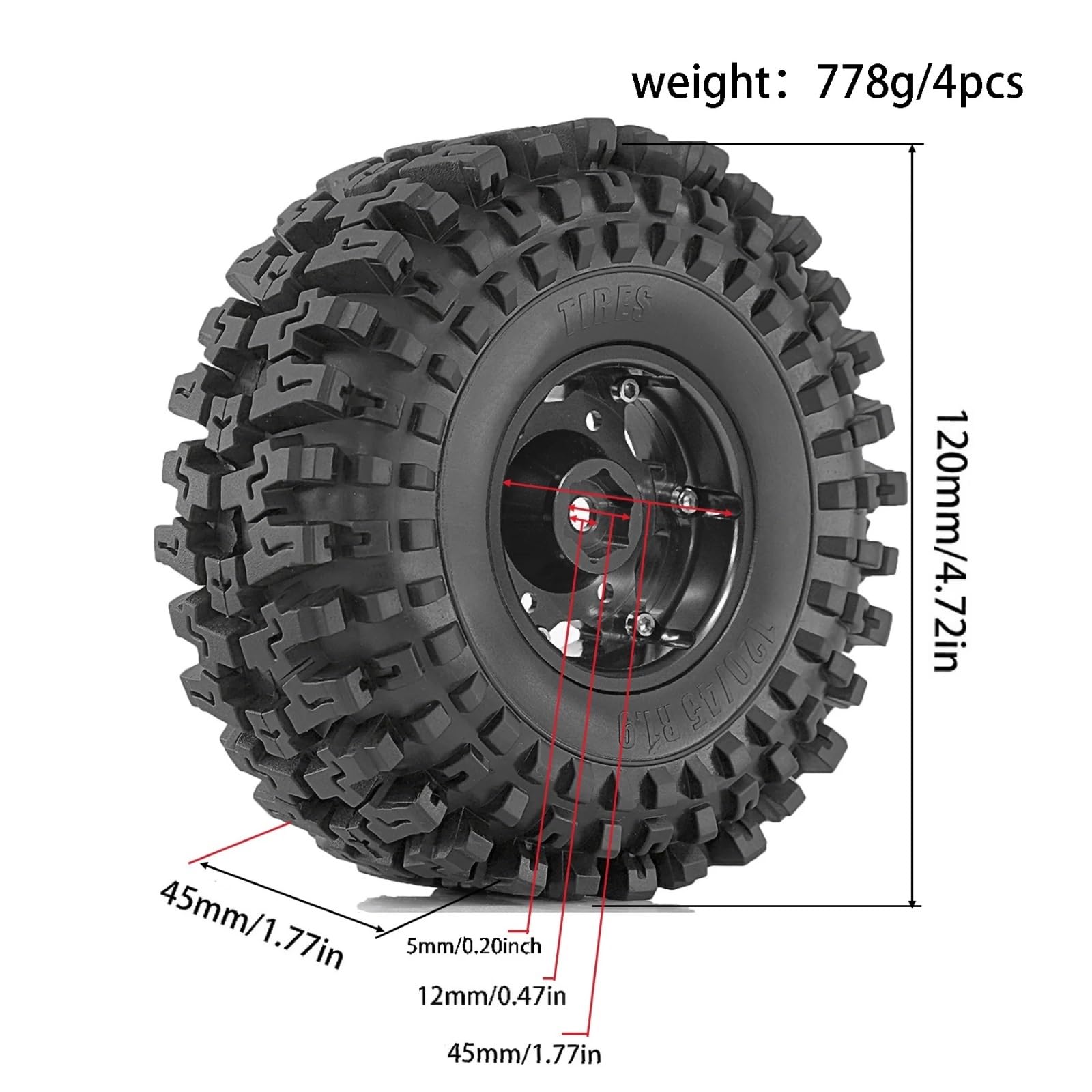 Per Axial Per SCX10 Per TRX4 Per TRX6 D90 VS4-10 Per Redcat 1/10 Ruote Beadlock Lega Di Alluminio 1,9 Pollici Pneumatici Cerchi Aggiornamento RC Crawler Modelli