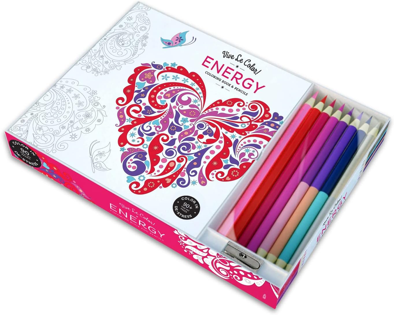 Vive Le Color! Energy (Coloring Book and Pencils): Color Therapy Kit Paperback – 14 Oct. 2015