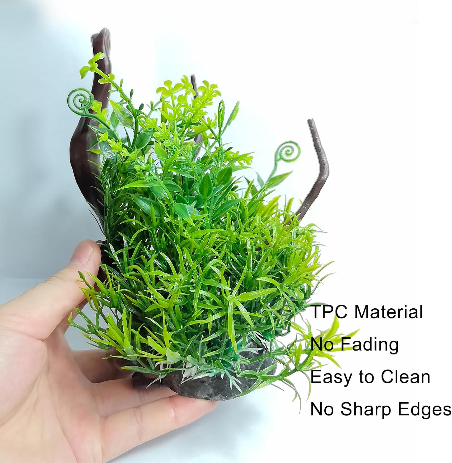 Fake Aquarium Plant Driftwood Decor Fish Tank Accessories 7 inch image 3