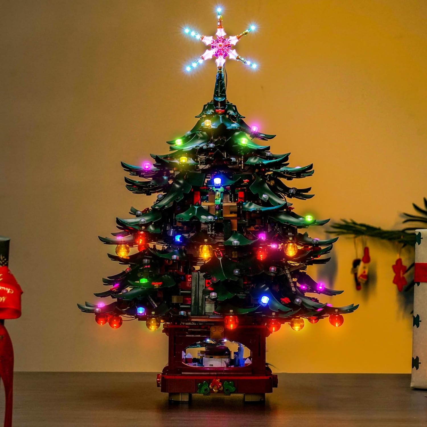 LED Lighting Compatible with Lego 41843 Family Christmas Tree Decoration - JUST Lights,Colorful Light Kit Compatible with Lego 41843 Christmas Decor,NOT Included The Model