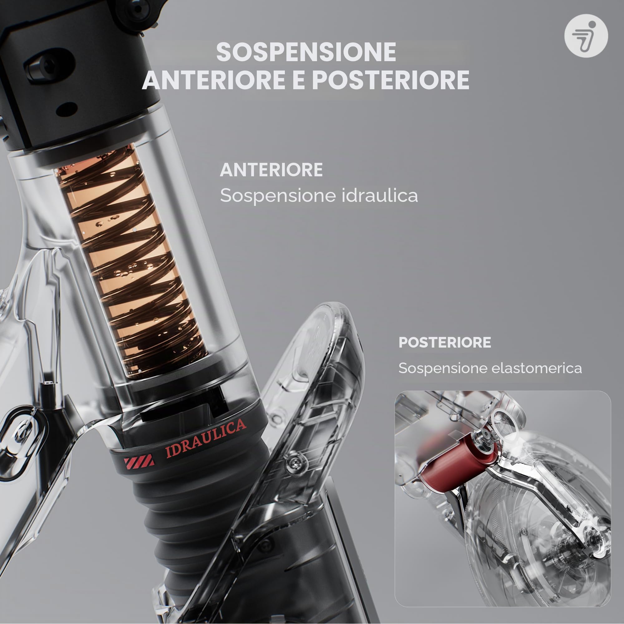 Segway-Ninebot F3 Pro D, monopattino elettrico con omologazione stradale per adulti, portata 70 km in modalità eco, capacità di carico 120 kg, doppia sospensione idraulica, Smart Display