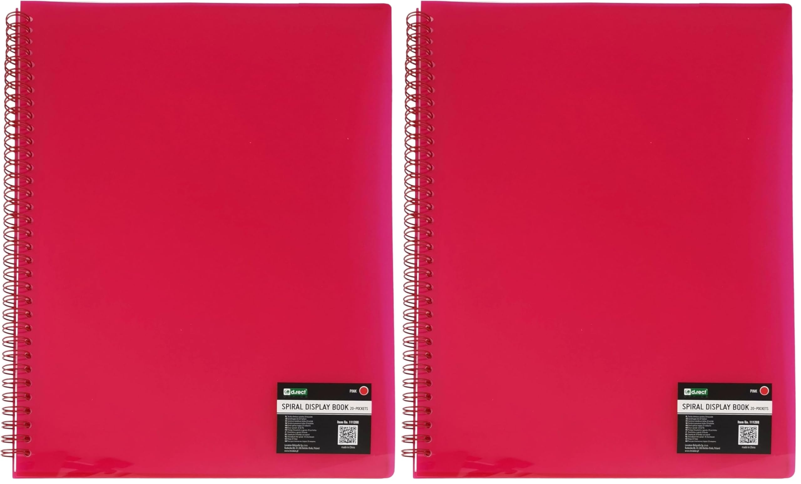 Protège-documents A4 rose D.RECT | Reliure à anneaux solide pour l'organisation de vos cours - 8