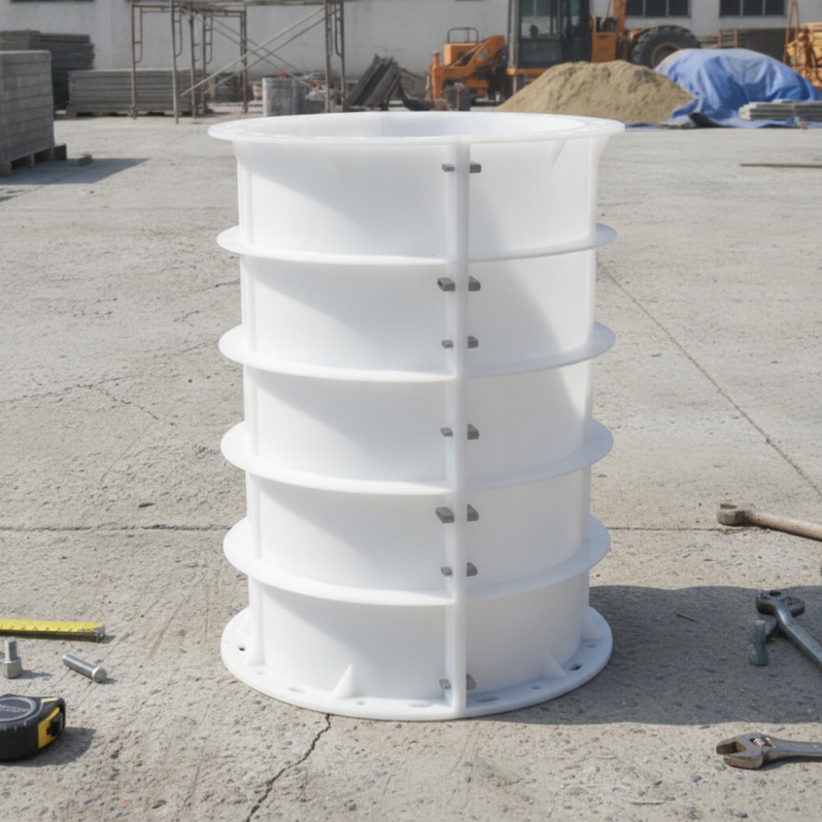 Reforzado Pilar Cilíndrica smontable para Constructores, Construcciones, Diámetro 22cm, Altura 50cm