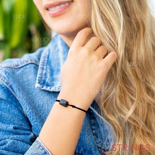 Miniatura 2 de Natural Black Cord Tourmaline Bracelet for Men or Women - Protection Amulet Jewelry Energy Shield Bracelet - Mens Fashion - Balance Grounding