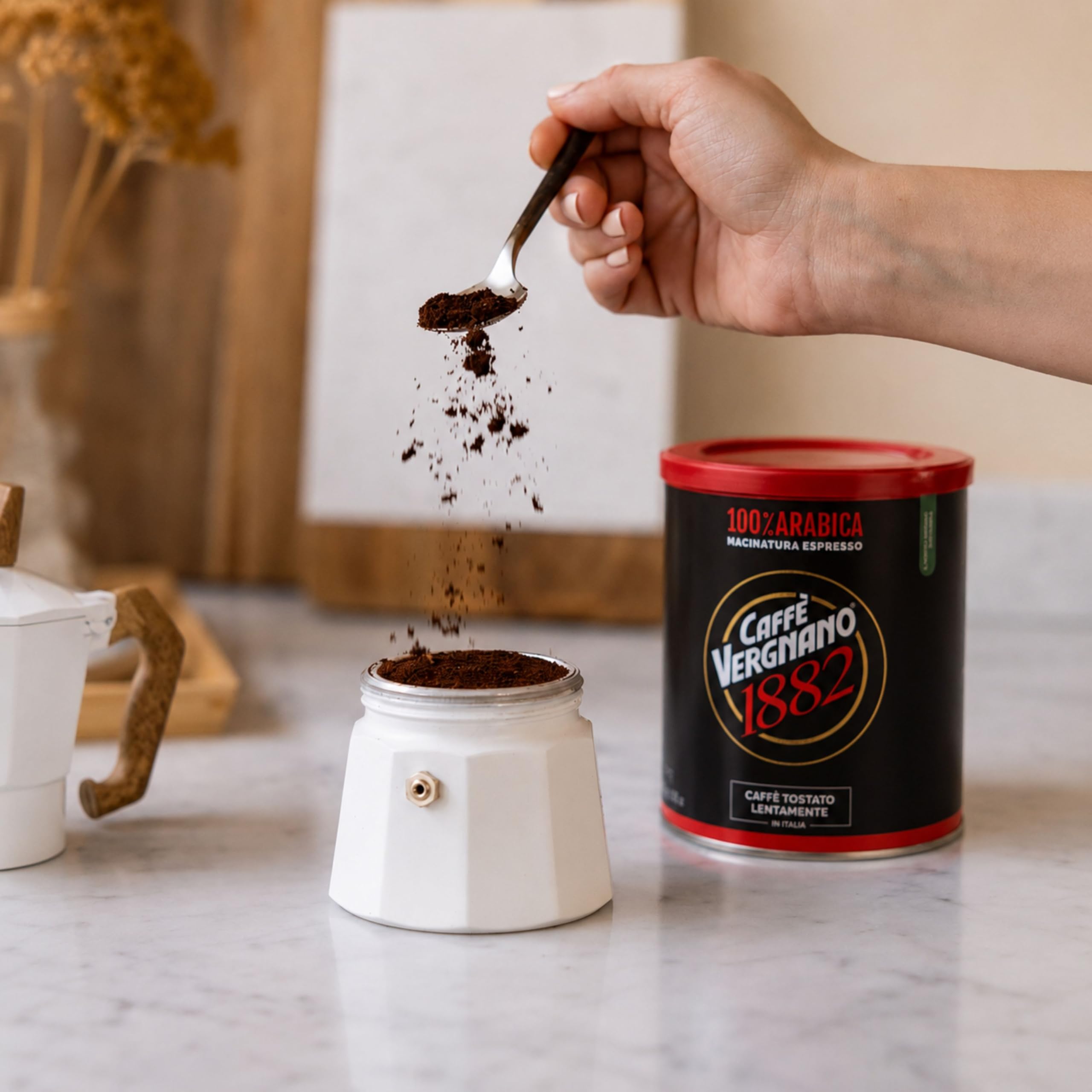 Caffè Vergnano 1882 - Boîte de café 100% Arabica Moulu Espresso - 1x250 gr