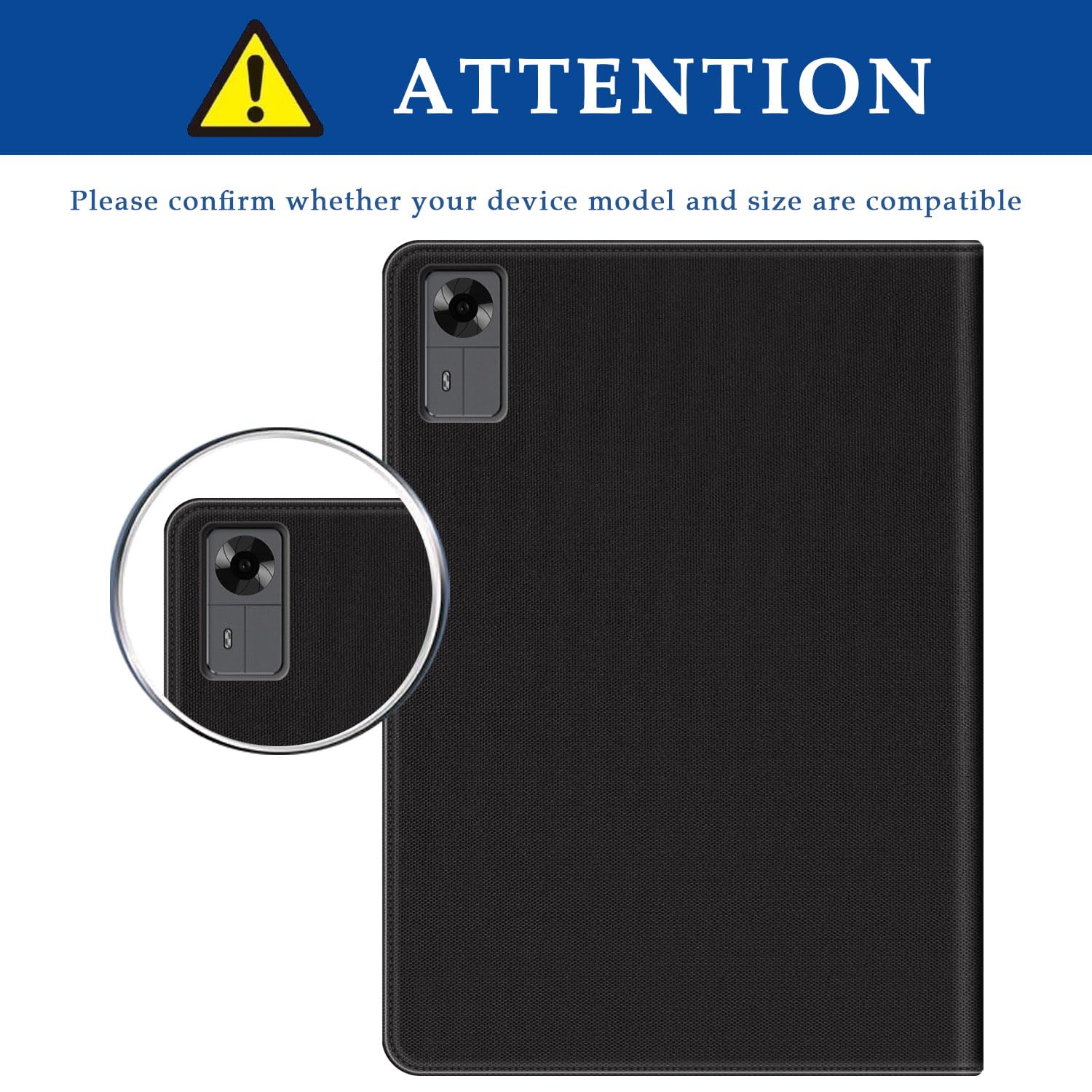Custodia in tessuto pelle per Huion Kamvas Slate 11 - Nero