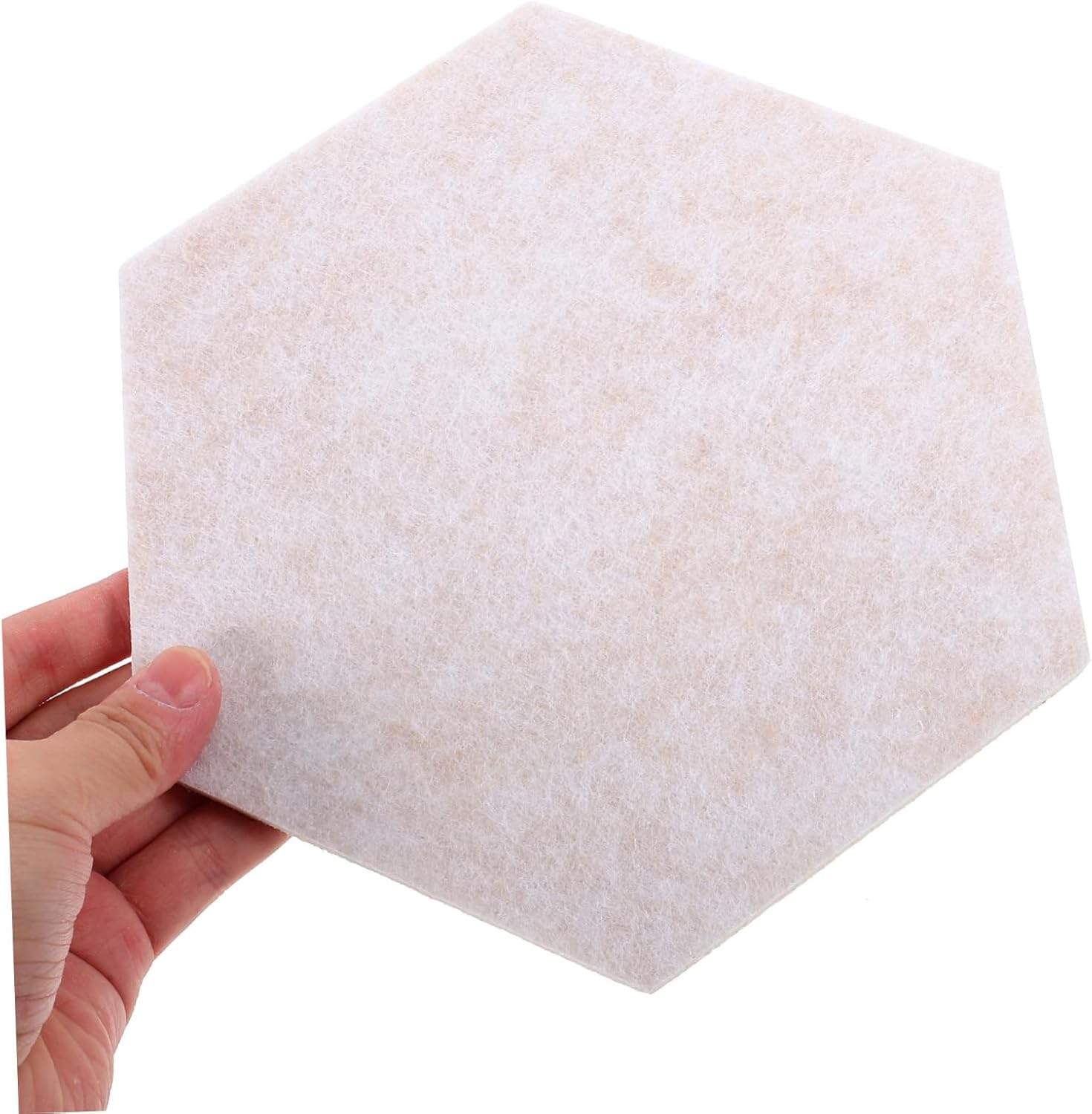 Angoily 40pcs Hexagon Felt Bulletin Boards Self-Adhesive Memo Wall Tiles Decorative Felt Wall for for Photos Notes and Key Holders