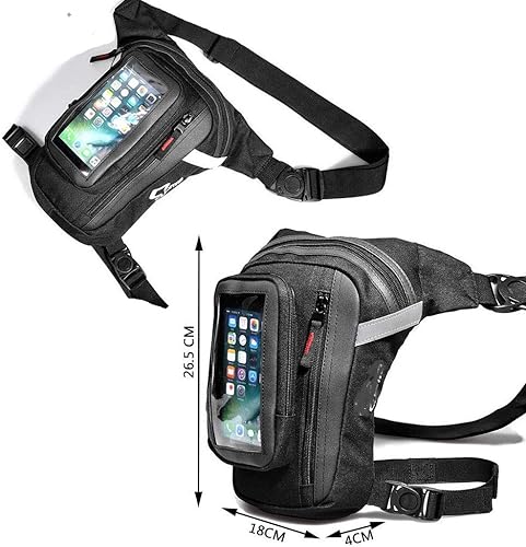 Miniatura 5 de Bolsa multiusos para motocicleta bolsa Oxford con patas de caída bolsa para muslos de motocicleta bolsa para teléfono con pantalla táctil para