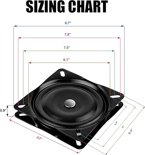 Miniatura 6 de Asiento de barco Pedestales Montar Sillas Giratorias Taburete Asiento Barco Base Taburete Bar Asiento Reemplazo
