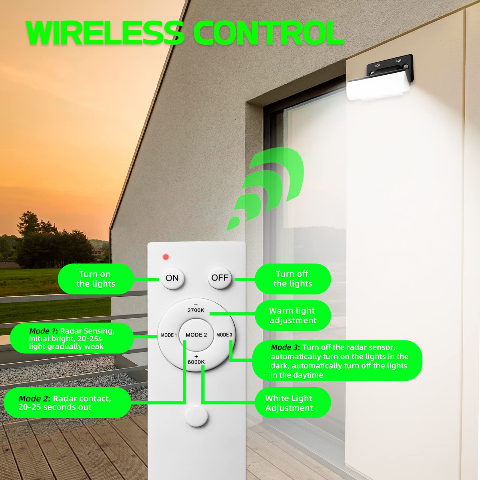 QKVCX Solar Motion Sensor Light,Solar Outdoor Lights Waterproof Solar Light, 3700 lumens Flood Lights LED 3 Lighting Modes Remote Control Solar Lights  Fit for Garden, Garage,Lawn,Balcony : Amazon.sg: DIY and Tools