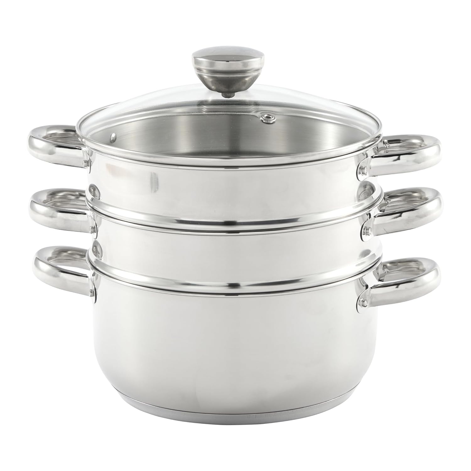 IMUSA 3 Qt Stainless Steel 3 Tier Multi Cooker