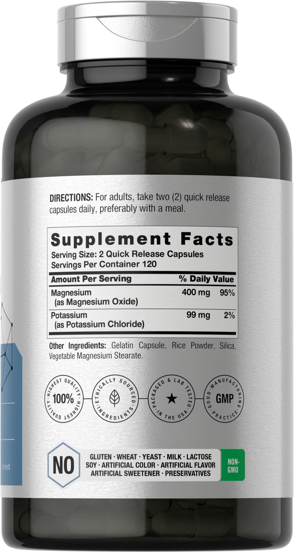 Horbäach Potassium Magnesium Supplement | 240 Capsules | Premium Quality — Amazon image 2