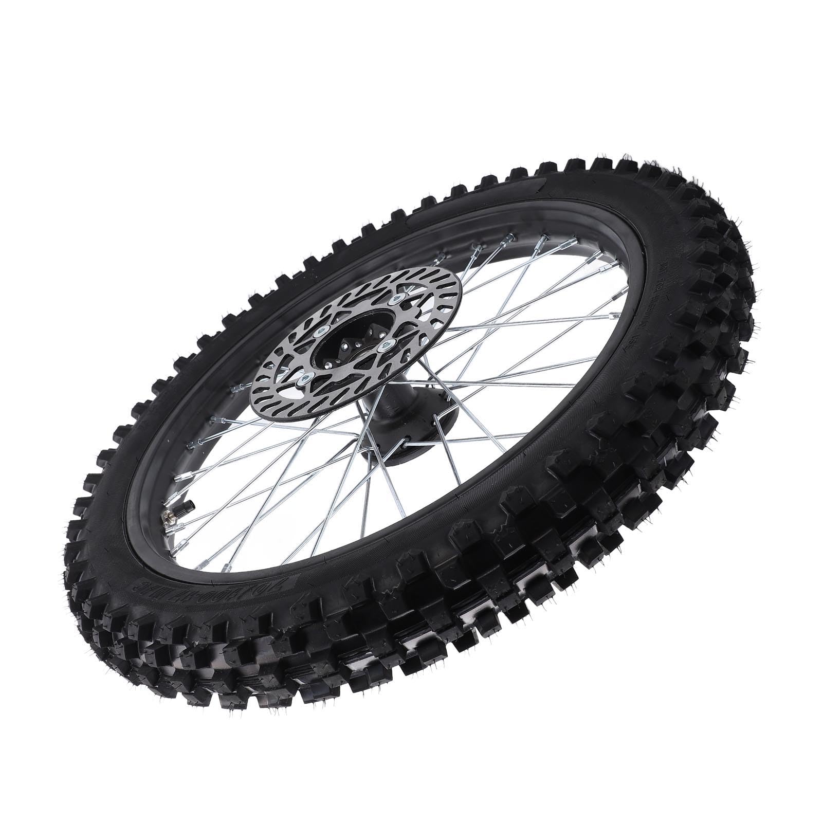 Ausla 17 Zoll Vorderreifen Felgen Reifen Ersatzmontage 70/100-17 2.75-17 mit 12mm Achse und 190mm Bremsscheibe für Dirt Pit Bike RM80 KLX125 Apollo