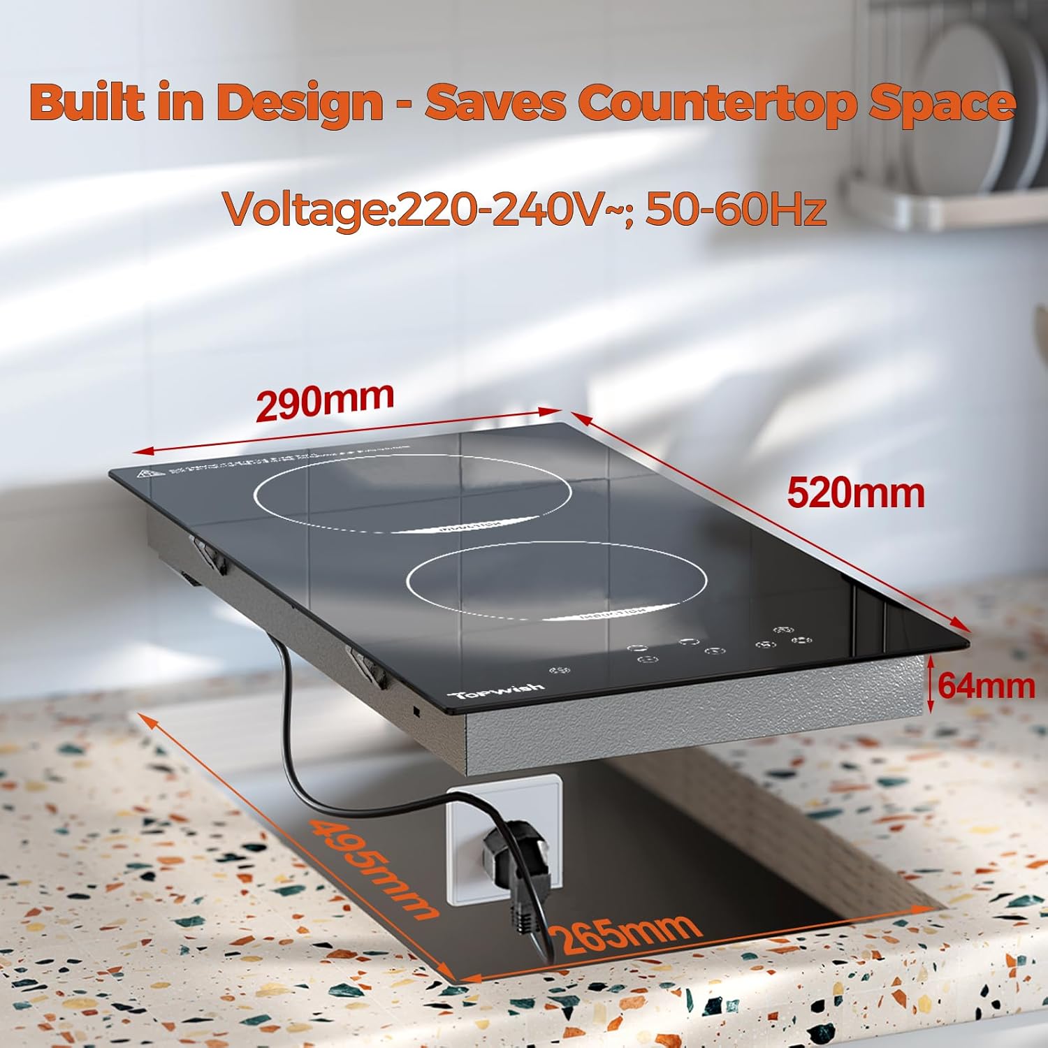 Topwish Induction Cooktop Built-in Dimensions