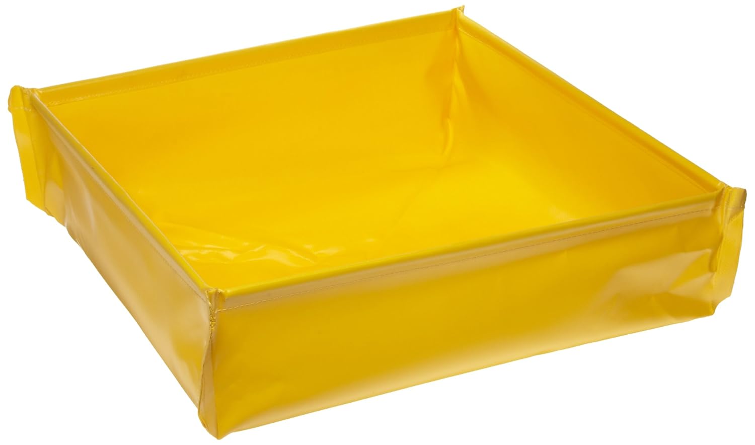 UltraTech 1330 PVC Fabric Flexible Ultra-Utility Tray, 18" Length x 18" Width x 4-3/4" Height, Yellow