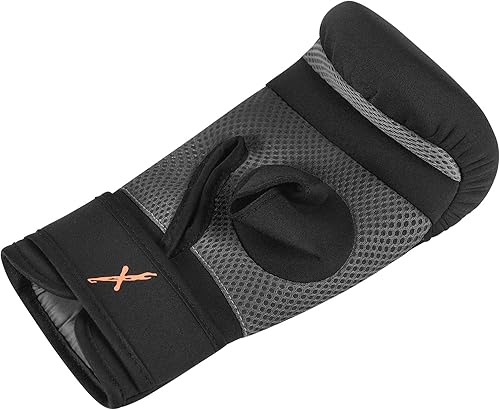 Miniatura 6 de MaxxMMA Guantes de neopreno lavables para bolsa pesada, entrenamiento de boxeo (negro, SM)