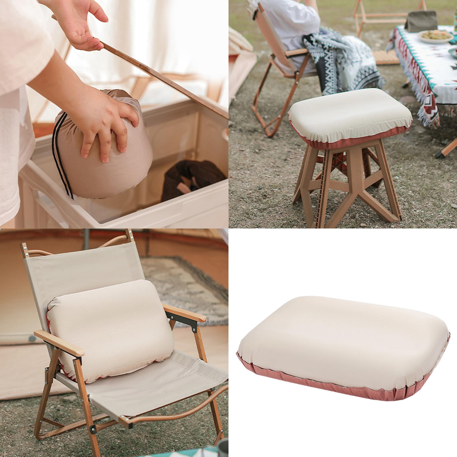 JOKOTI Portable Self Inflating Sleep Pillow Outdoor Travel Camping Pillow Inflatable Air Pillow Camping Accessories