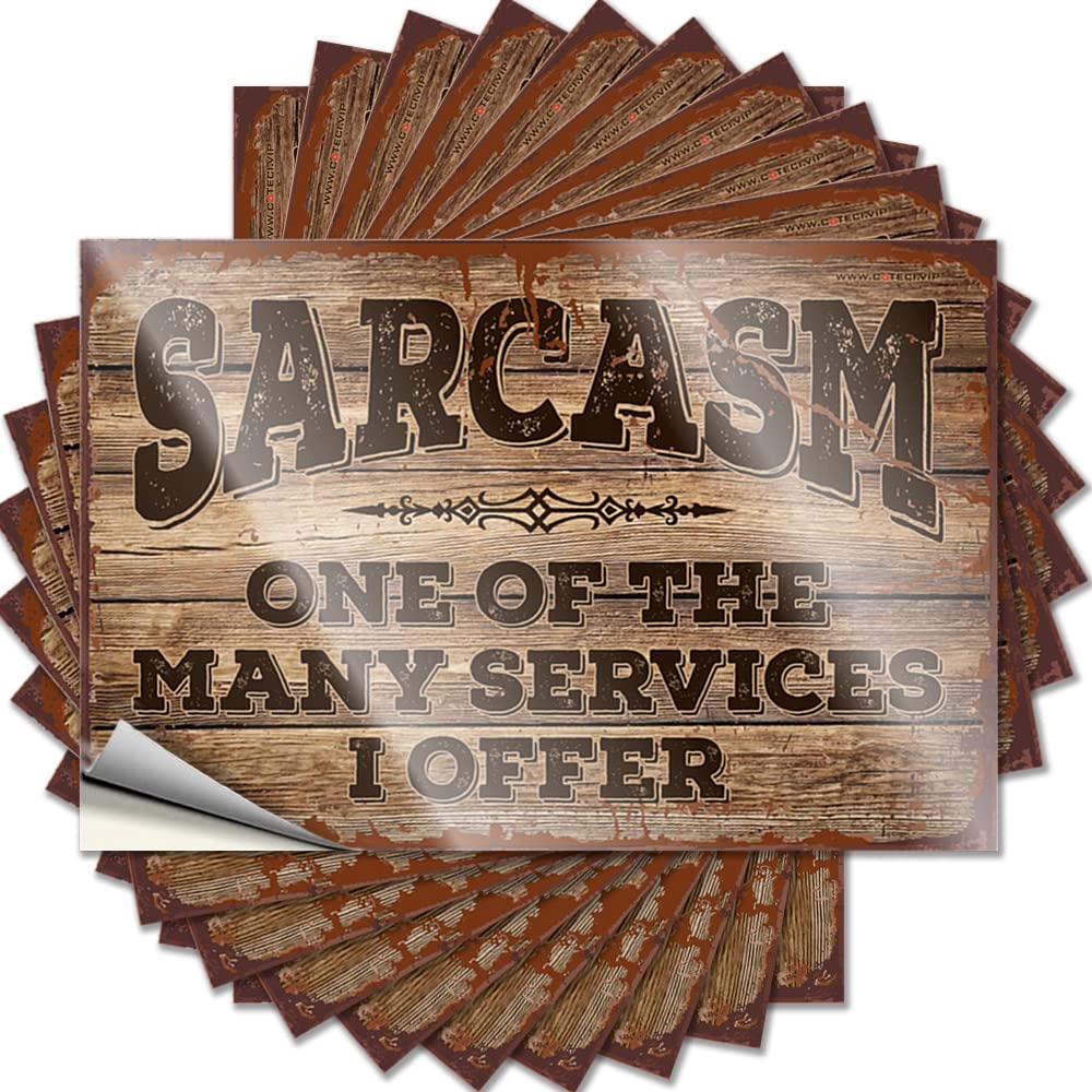 Bumper Stickers Sarcasm One of The Many Services I Offer Funny Sticker 10 Pcs Stickers for Cars Bar Signs for Home Decor(8X12CM)
