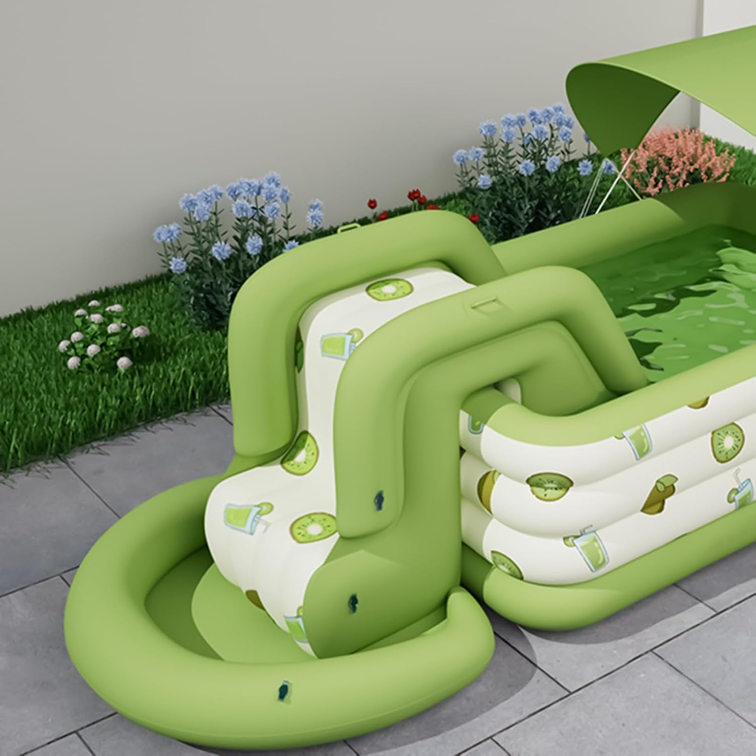 Swimming Pool Slide - 2.9kg Swim Pool Slide,Thickened Inflatable Children's Toy Swimming Accessory | for Play Family Fun Patio Poolside Beach Camping Lake Vacation Yard Backyard Kids Adults Playground