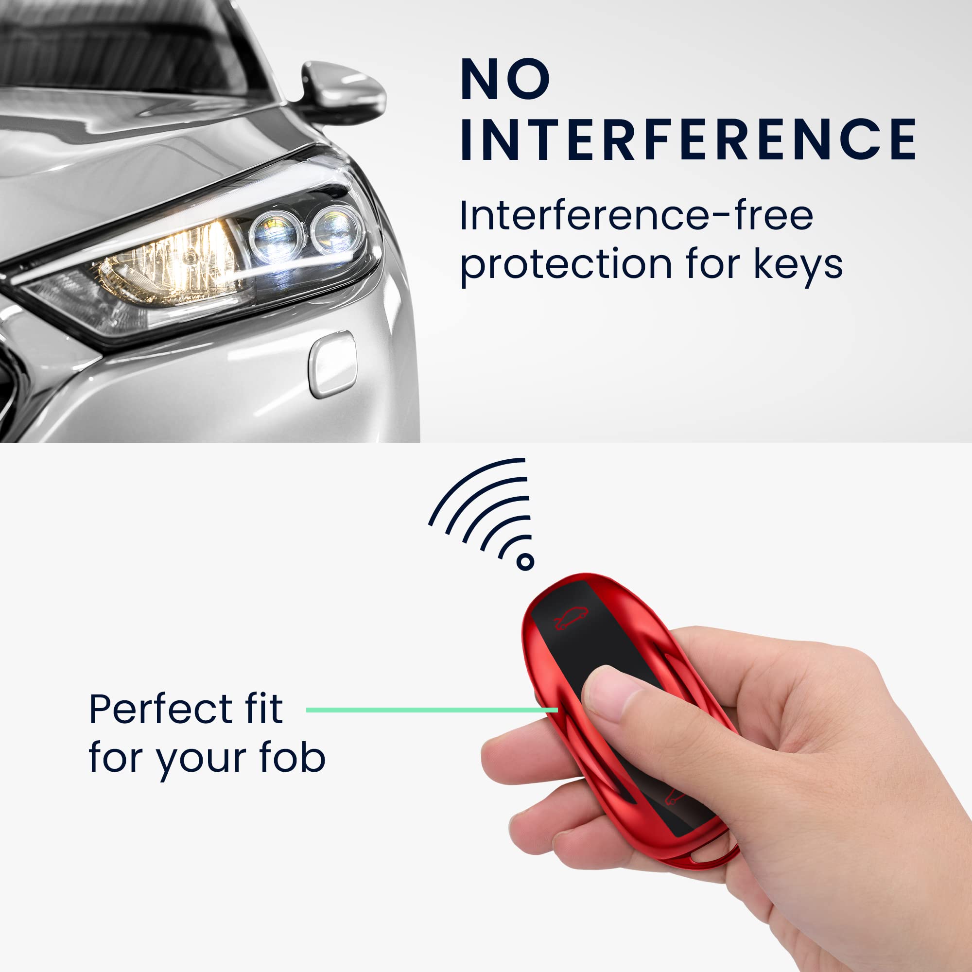 Kwmobile Custodia In TPU Trasparente/nera Per Chiave Tesla Model S/Y/3 – Morbida, Antigraffio, Facile Da Installare