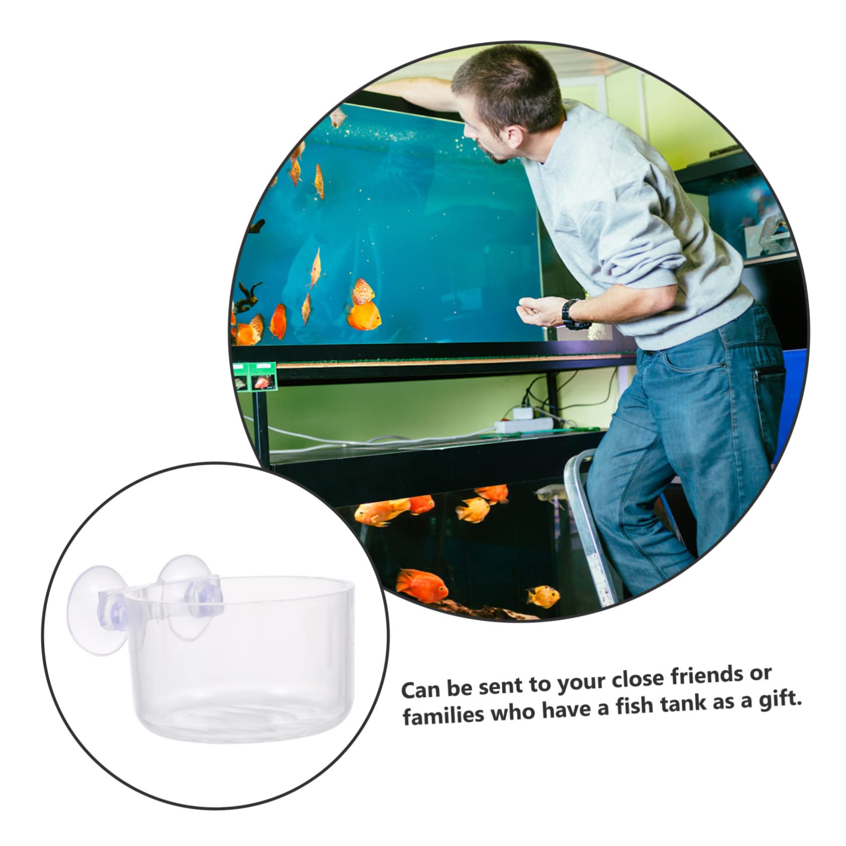 Toddmomy 16piezas Comedero para Peces De Acuario Taza Roja Acrílica Dispensador De Comida Unidades