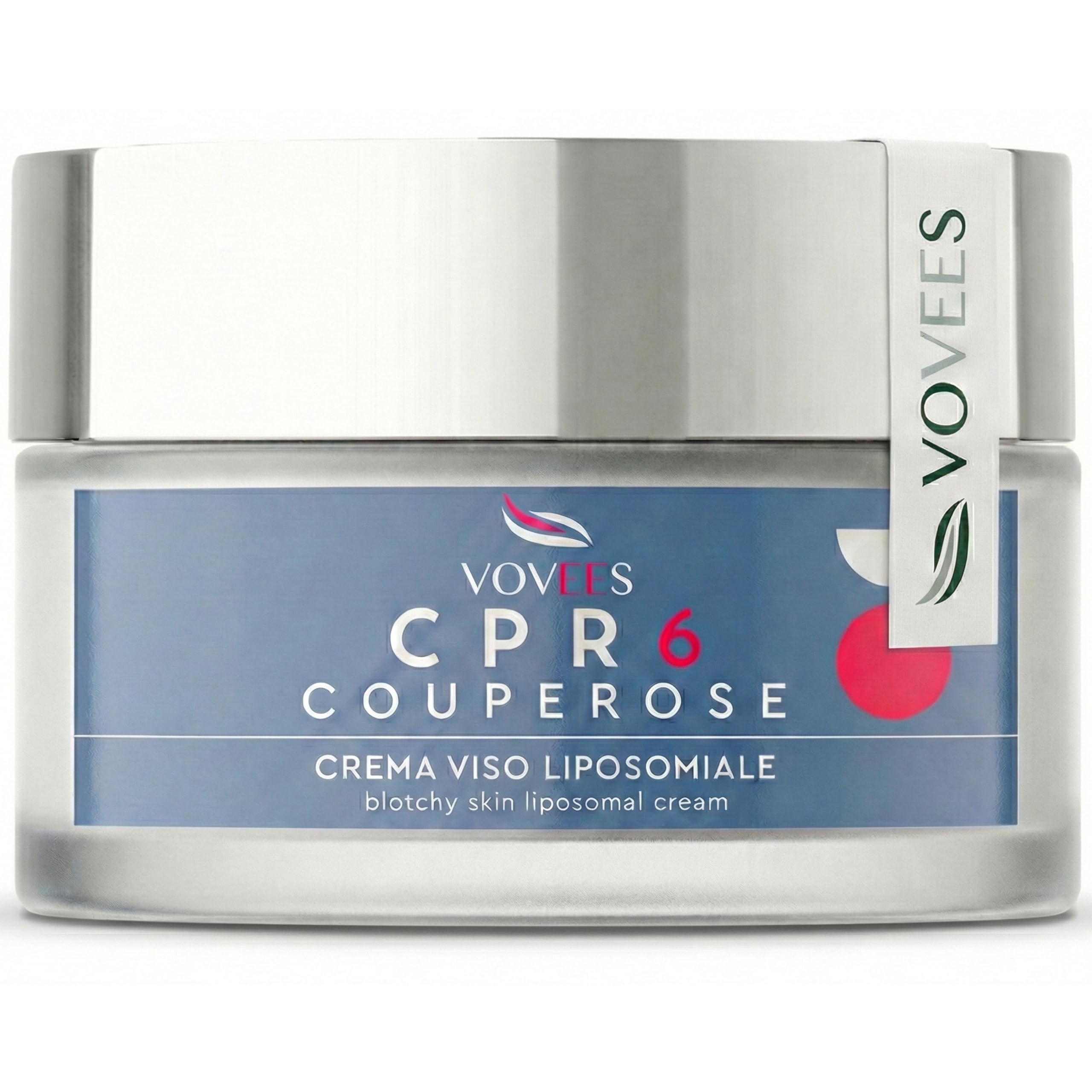 VOVEES CPR6 Crema Viso Antirossore Couperose, Donna, Pelle Sensibile, 50ml | Pel