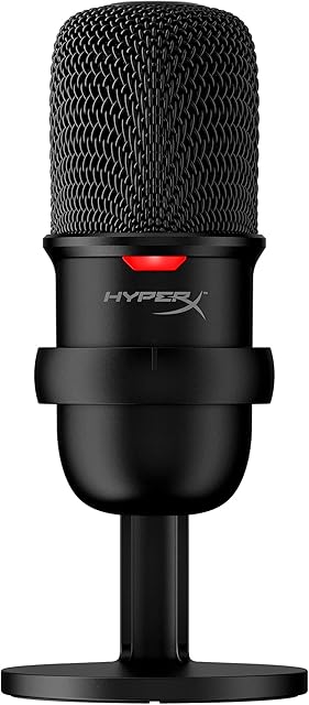 HyperX SoloCast USB Condenser Gaming Microphone, for PC, PS4, and Mac, Tap-to-mute Sensor, Cardioid Polar Pattern, Gaming, Streaming, Podcasts, Twitch, YouTube, Discord