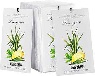 Sponsored Ad - MYARO 12 Packs Lemongrass Scented Sachets for Drawer and Closet, Long-Lasting Sachets Bags Home Fragrance S...