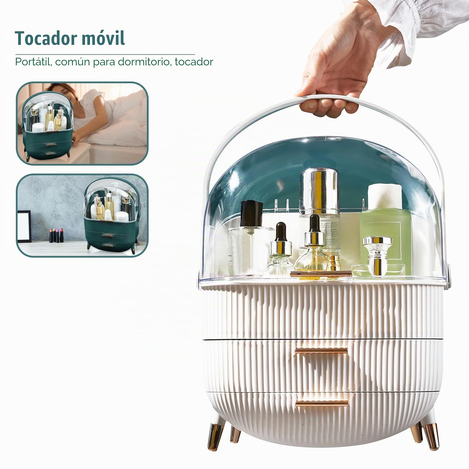 Organizador del Maquillaje, Cajas de Almacenamiento de Maquillaje, Organizador de joyería multifunción para Maquillaje, Cosméticos Joyería Organizador