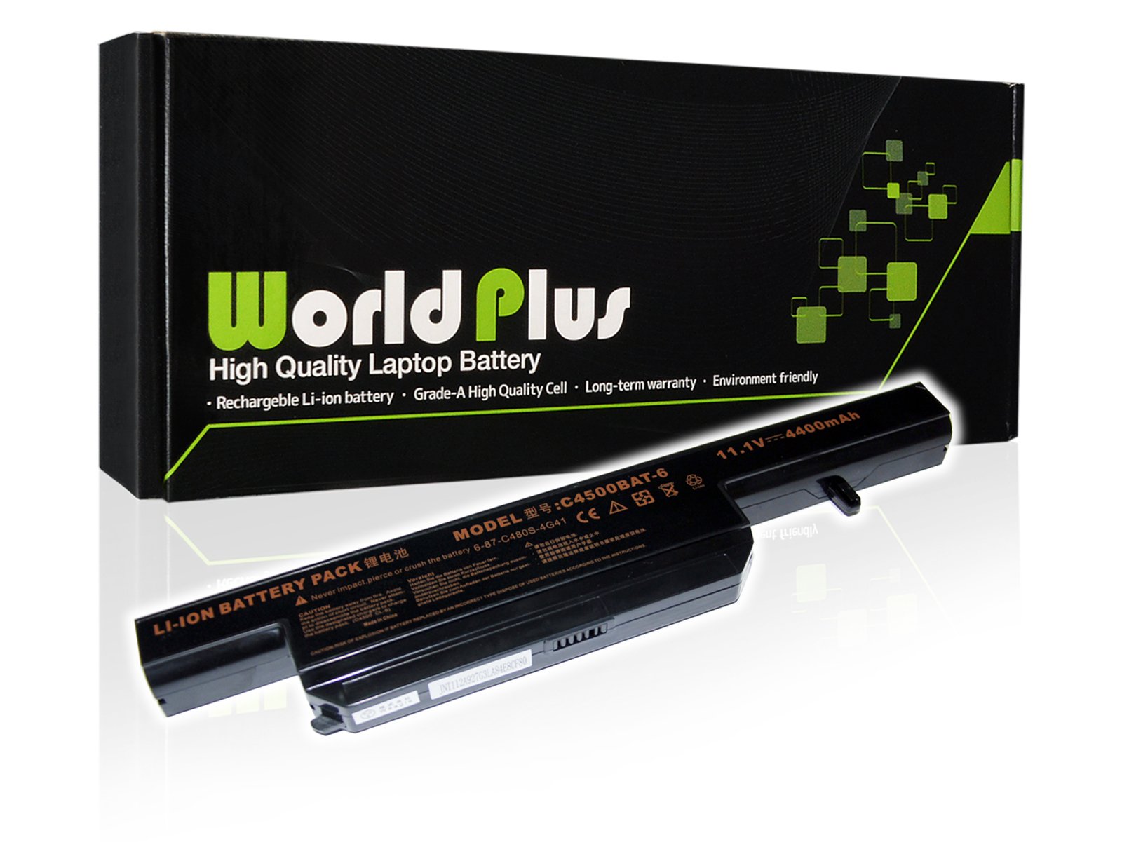 Batteria Per Laptop Clevo C4500BAT-6 - 4400mAh 11.1V, Compatibile Con Molti Modelli Clevo, Schenker, Gigabyte