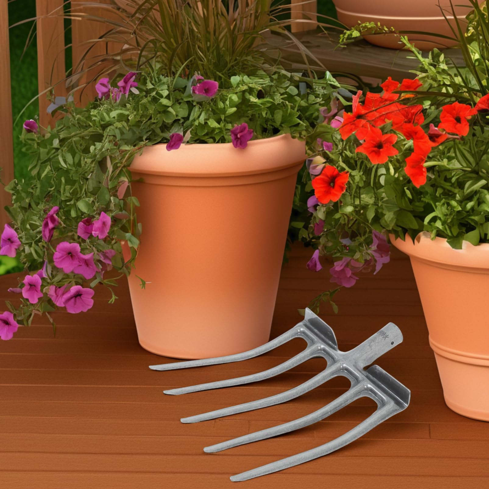 Stahl Gabelkopf für Bodenlockern und Wenden im Garten und Feld