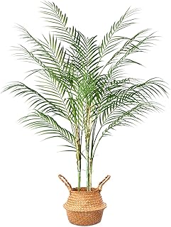 Sponsored Ad - MOSADE Artificial Paradise Palm Tree 3 Feet Tall Fake Palm Plant with Adjustable Handmade Seagrass Basket,P...