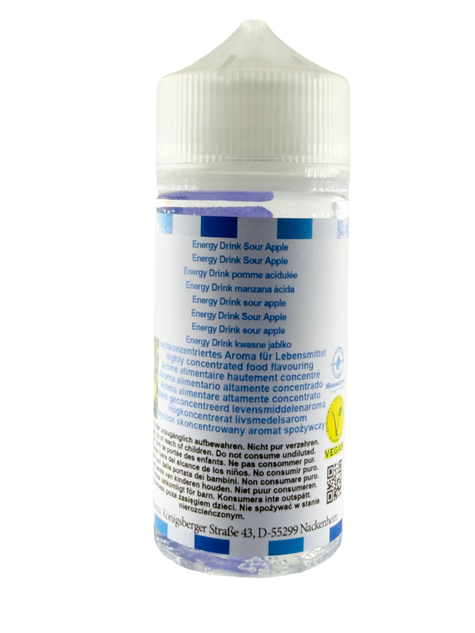 Energy Drink kwaśne jabłko aromat koncentrat – Wegański – Sasami – 100ml