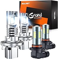 Vista 11 de SEALIGHT Bombillas LED antiniebla 5201 5202 amarillas, 600% de brillo 5201 PS19W PS24W luces antiniebla LED, 3000 K amarillas de penetración fuerte