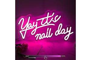 Yay It's Nail Day Neon Sign for Wall Decor