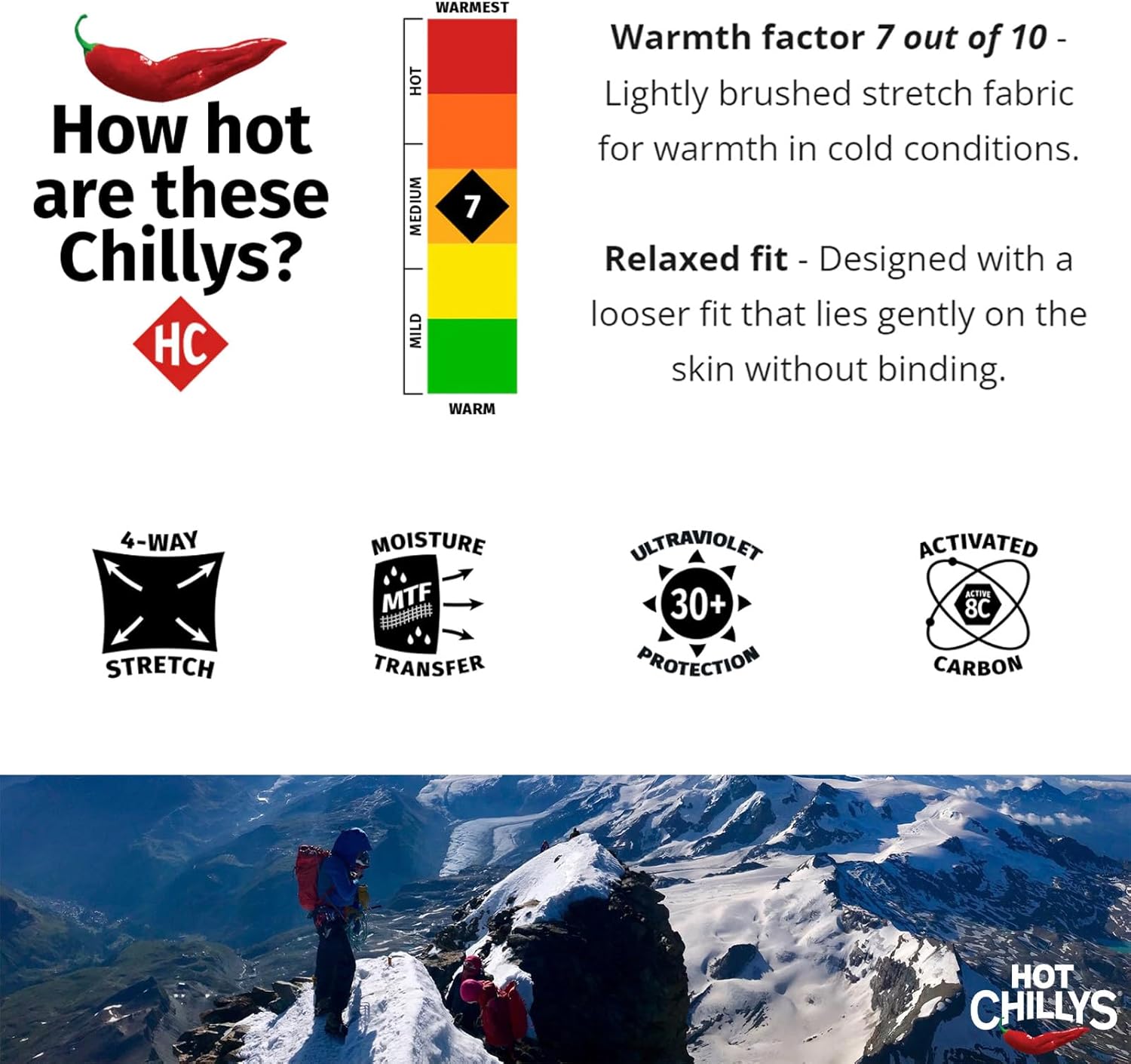 Hot Chillys Men's Clima-Tek Base Layer Bottoms | Breathable Moisture-Wicking Quick-Drying Relaxed Fit Thermal Underwear - Image 6