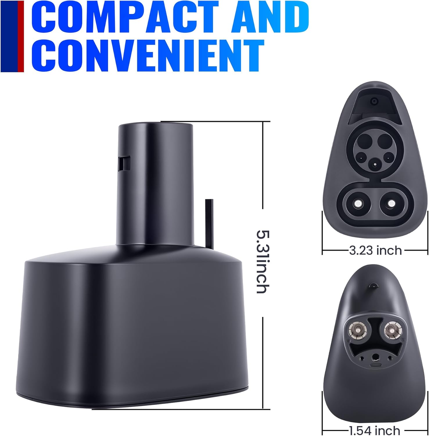 car&smo CCS1-NACS DC Charging Adapter - CCS to NACS Converter Compatible with Tesla Model 3/Y/S/X, IP54 Waterproof, Durable Electric Vehicle Charger Connector for Outdoor Use